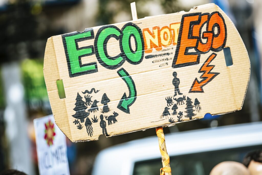 ECO NOT EGO. Global climate change strike - No Planet B - 09-20-2019