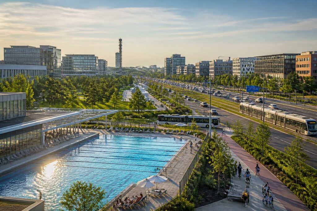 découvrez l'axe majeur à cergy, alliant une piscine moderne et un axe de communication stratégique, au cœur de la région parisienne pour un cadre de vie dynamique et connecté.