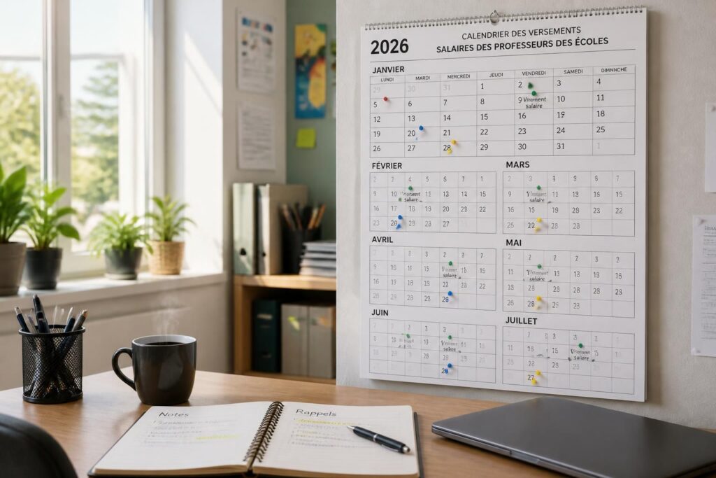 découvrez le calendrier officiel des versements des salaires des professeurs des écoles pour l'année 2026. restez informé des dates de paiement pour bien gérer votre budget.